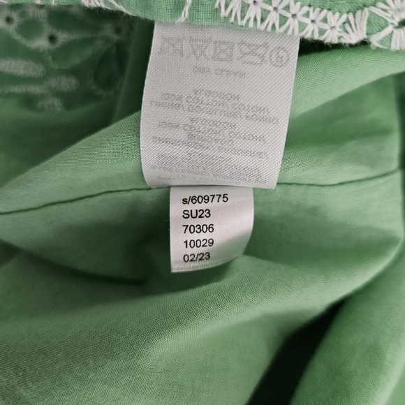 Ann Taylor LOFT Tank Top Green Eyelet Ruffle Square Neck Sleeveless Shirt - Picture 8 of 8